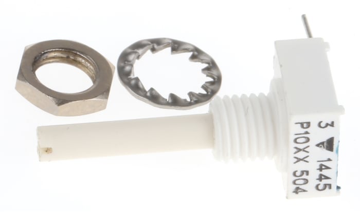 Vishay P10 500kΩ Rotary Potentiometer 1-Gang Panel Mount, P10XXAI504KB30