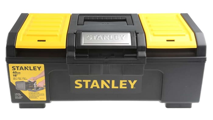 Stanley One Touch 2 drawers Plastic Tool Box, 394 x 220 x 394mm