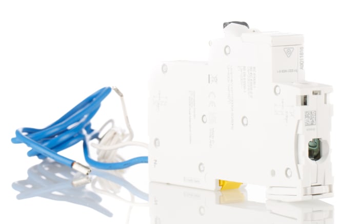 Schneider Electric RCBO, 16A Current Rating, 1P+N Poles, 30mA Trip Sensitivity, Type C, Acti 9 Range