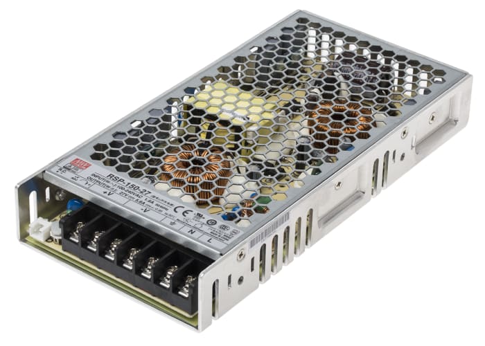 MEAN WELL Switching Power Supply, RSP-150-27RS, 27V dc, 5.6A, 151W, 1 Output, 120 → 370 V dc, 85 → 264 V