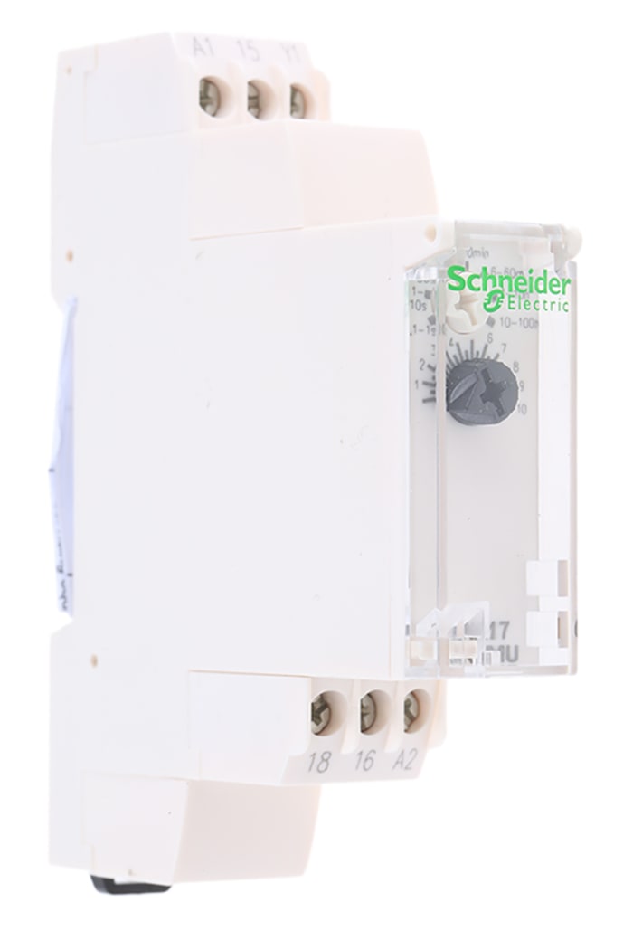 Schneider Electric Harmony Time Series DIN Rail Mount Timer Relay, 24 V dc, 24 → 240V ac, 1-Contact, 0.1 s