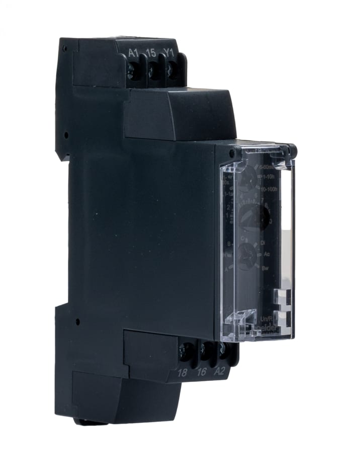 Schneider Electric Harmony Time Series DIN Rail Mount Timer Relay, 24 V dc, 24 → 240V ac, 2-Contact, 0.1 s