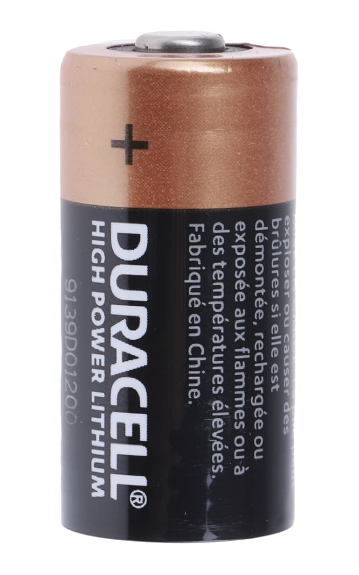 Duracell Lithium Manganese Dioxide 3V, CR123A Camera Battery