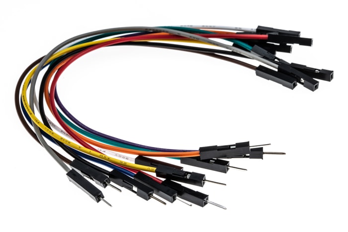 MIKROE-512, 150mm Insulated Breadboard Jumper Wire in Black, Blue, Brown, Green, Grey, Orange, Purple, Red, White,