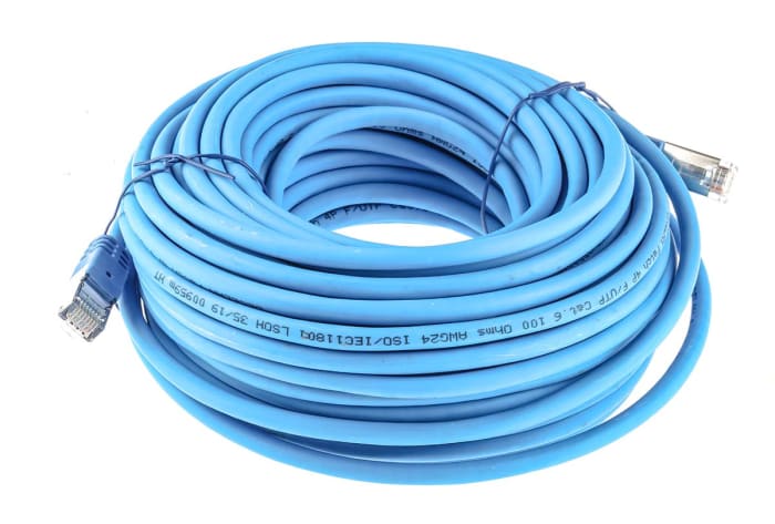 Câble Ethernet RS PRO catégorie 6, F/UTP, Bleu, Longueur 20m LSZH, avec connecteur