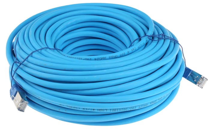 RS PRO Cat6 Male RJ45 to Male RJ45 Ethernet Cable, S/FTP, Blue