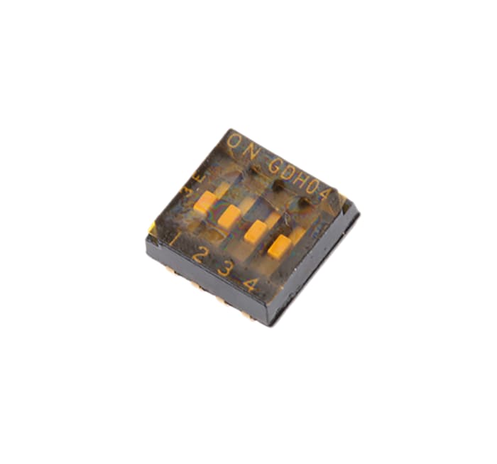 TE Connectivity 4 Way Surface Mount DIP Switch SPST