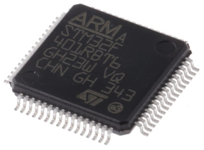 STMicroelectronics, 32bit ARM Cortex M4, STM32F4 Microcontroller, 84MHz, 128 kB Flash, 64-Pin LQFP
