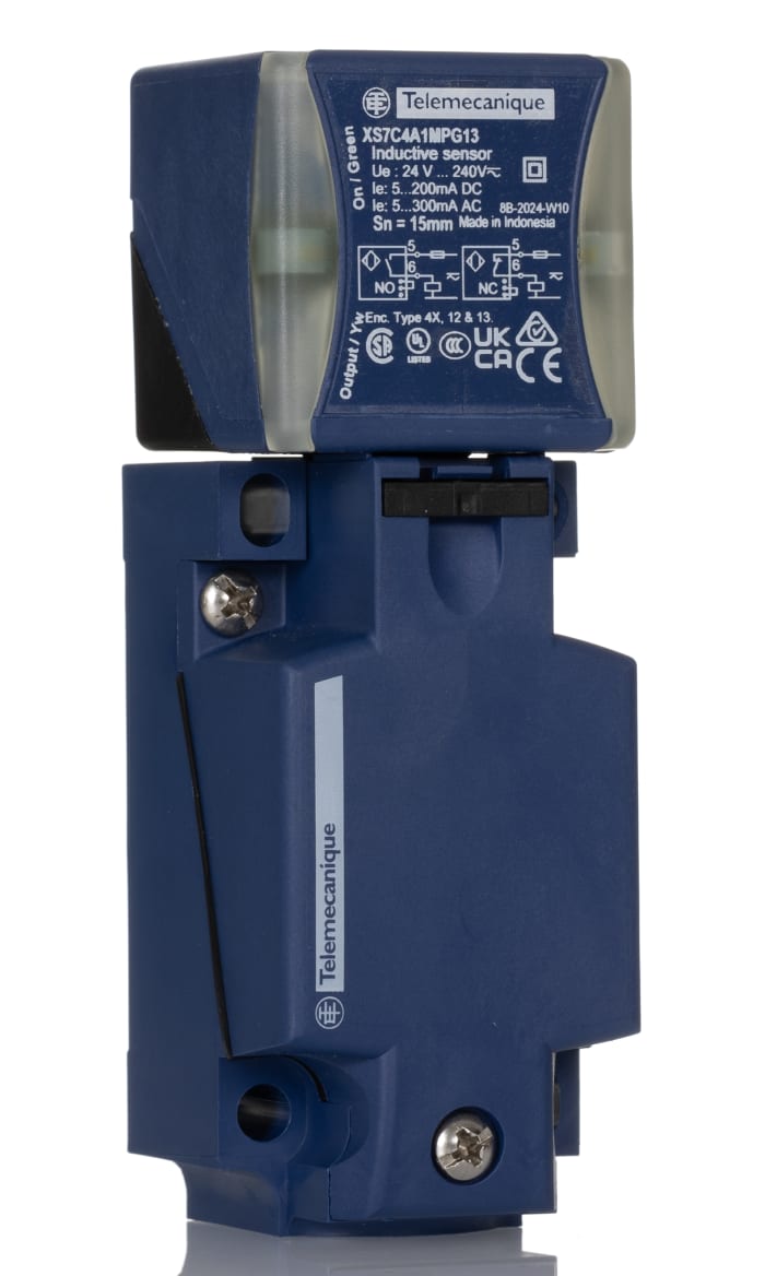 Telemecanique Sensors Inductive Block Proximity Sensor, 15 mm Detection, 2-Wire NO/NC, 20 → 264 V ac/dc