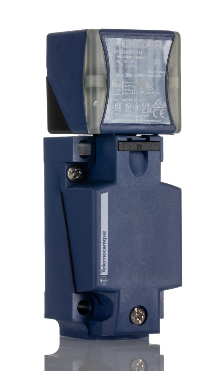 Telemecanique Sensors Inductive Block Proximity Sensor, 16 mm Detection, PNP NO+NC, 12 → 48 V dc