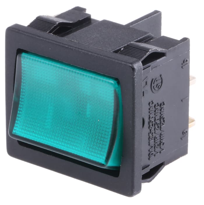 Molveno Illuminated DPST, On-Off Rocker Switch Panel Mount