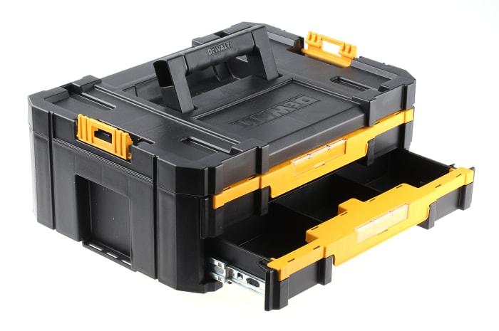 Caja de herramientas DeWALT, Negro, amarillo, Plástico, , 2 cajones, 314.2 x 440 x 314.2mm
