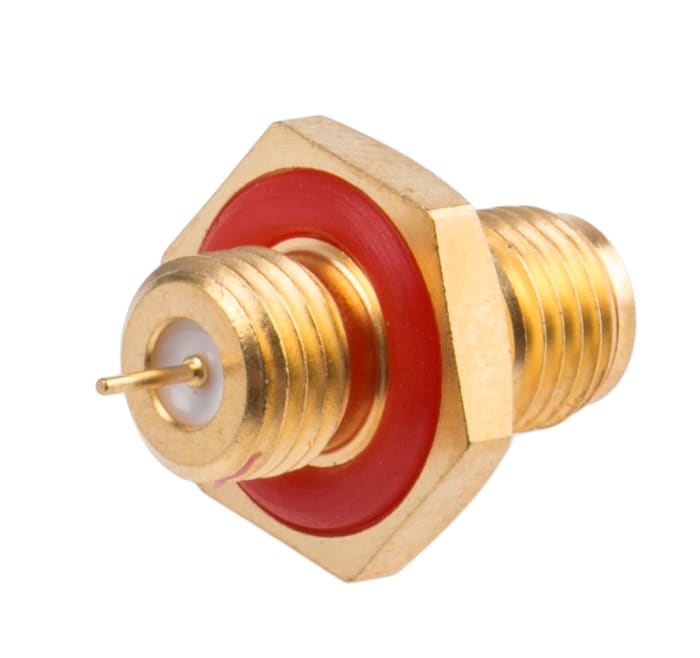 RS PRO, Jack Panel Mount SMA Connector, 50Ω, Solder Termination, Straight Body