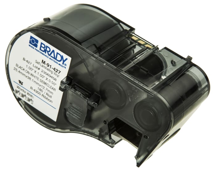 M91427 Brady Etiquetas para cables Brady, color Negro sobre fondo Blanco, 180, para usar con