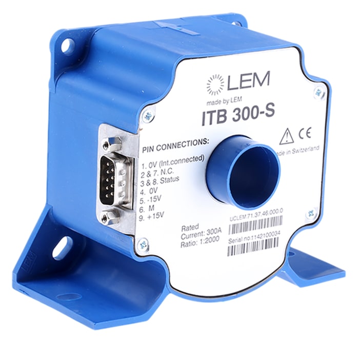 LEM Current Sensor, 300A nominal current, 150mA output current