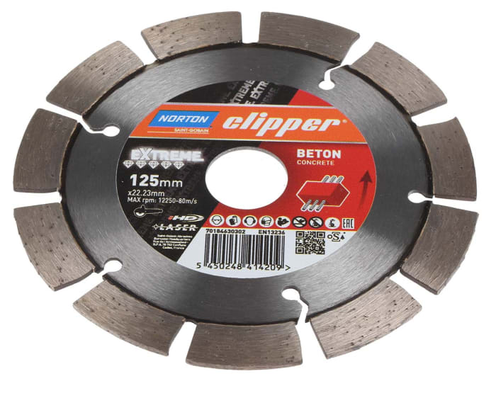 1Disco abrasivo de Cerámica Norton Grosor, Ø 125 mm