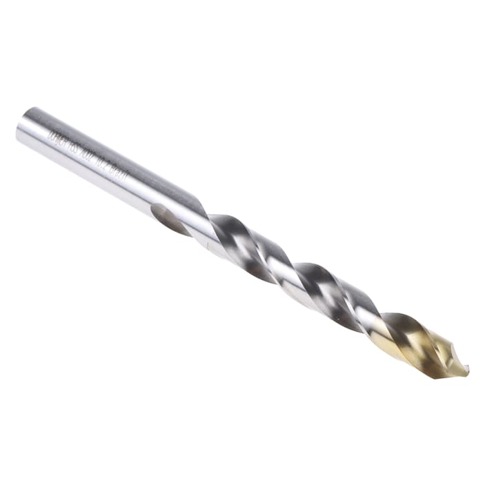 Dormer A002 Series HSS-TiN Twist Drill Bit for Steel, 10.2mm Diameter, 133 mm Overall