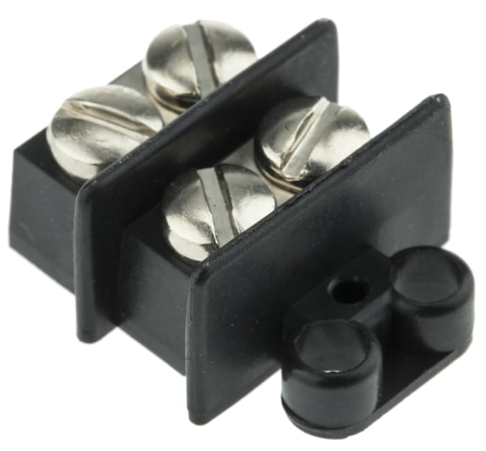 Barrette de connexion, 2 Contacts, au pas de 9.52mm, 1 rangée, 15A, 750 V c.c.