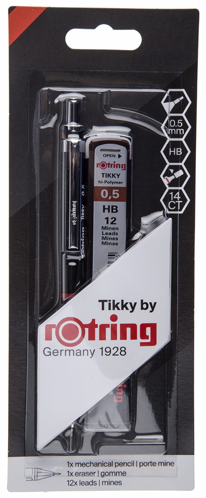 S0770590 Rotring, Rotring HB Retractable Pencil, 0.5mm, 795-1387