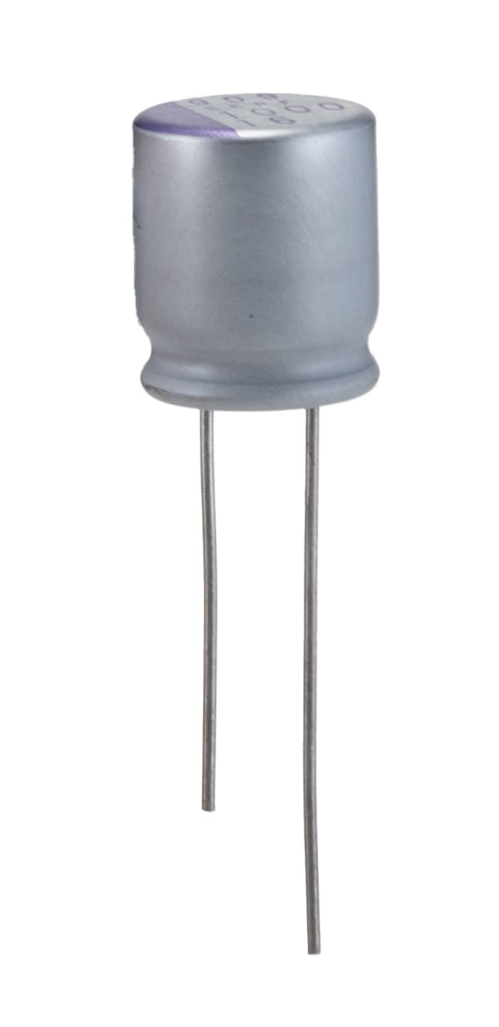 Panasonic 1mF Through Hole Polymer Capacitor, 16V dc