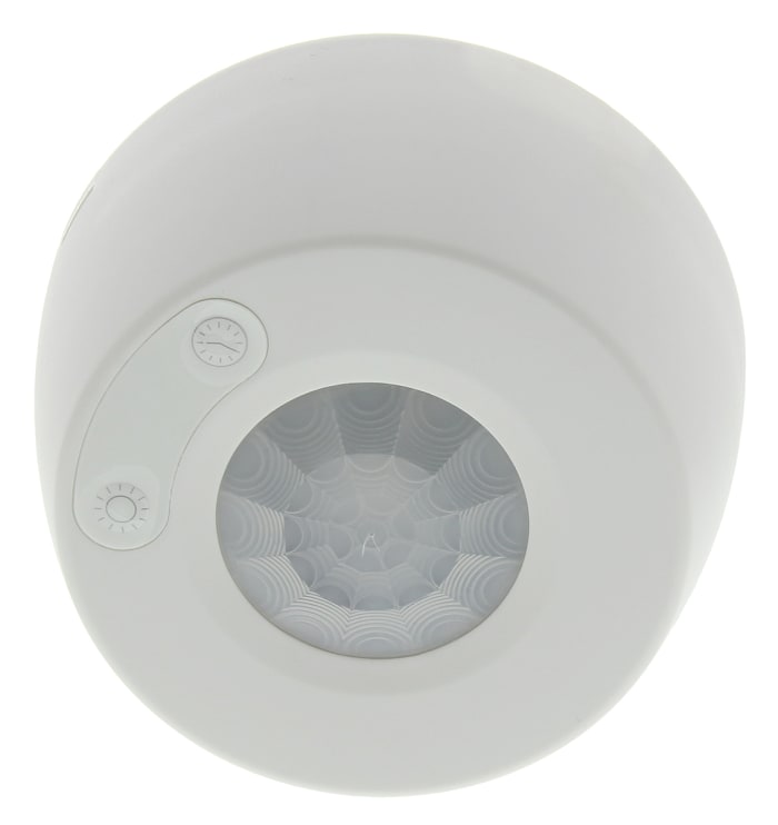 RS PRO Ceiling PIR Detector Motion Detector, PIR, Ceiling Mount, 230 V ac, 96.5mm Diameter