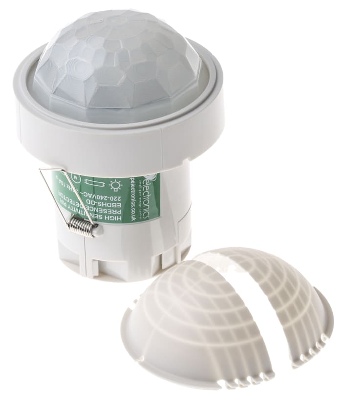 Détecteur IRP haute sensibilité Détecteur de présence 847mW, PIR, montage Plafond, 230 V c.a. 112mm, diamètre 88mm