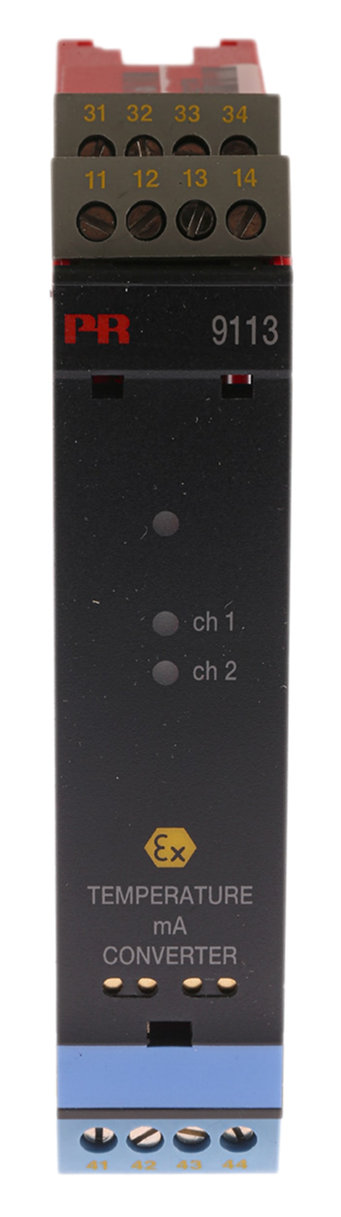 PR Electronics 9100 Series Temperature Converter, Current, RTD, Thermocouple Input, Current, Relay Output, 19.2