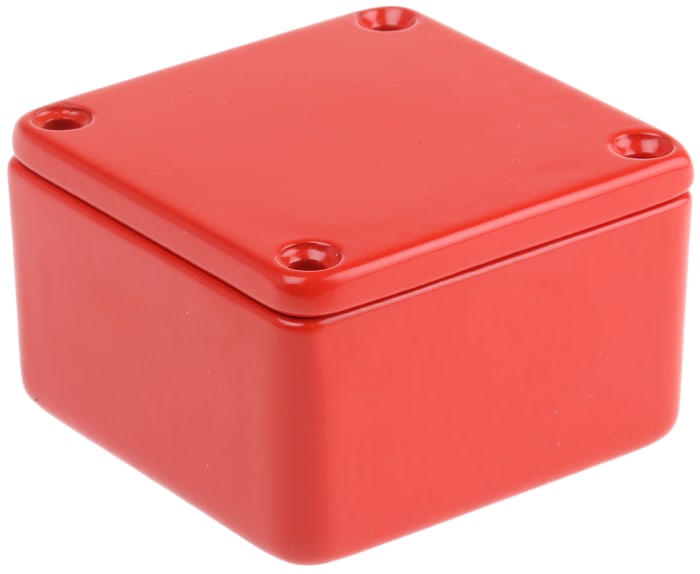 Boîtier CAMDENBOSS 5000 en Fonte d'aluminium, 50 x 50 x 31mm, Rouge IP54, Blindé