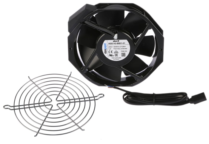 Kit de ventilateur axial W2E142 ebm-papst 230 V c.a., 330m³/h, 172 x 150 x 38mm, 27W