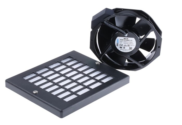Kit de ventilateur axial W2E142 ebm-papst 230 V c.a., 330m³/h, 172 x 150 x 38mm, 27W