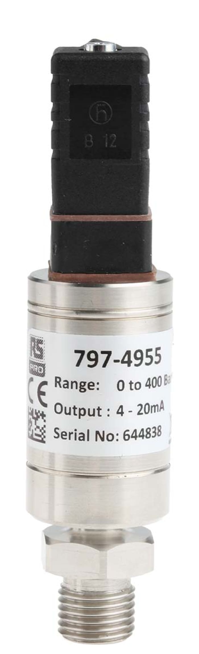 RS Pro Basınç Sensörü, Ölçüm Aleti, Various Media için, Maksimum Basınç: 400bar, BSP 1/4, 9 → 32 V dc