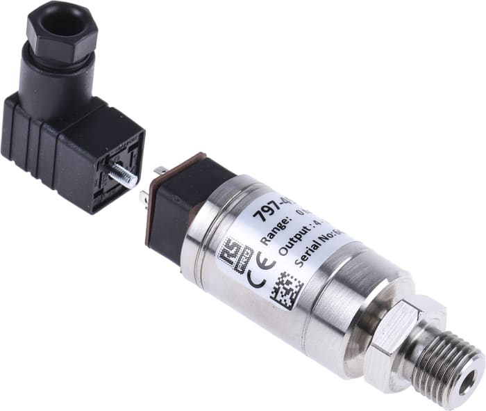 RS Pro Basınç Sensörü, Ölçüm Aleti, Various Media için, Maksimum Basınç: 250bar, BSP 1/4, 9 → 32 V dc