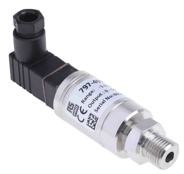 RS Pro Basınç Sensörü, Ölçüm Aleti, Various Media için, Maksimum Basınç: 9bar, BSP 1/4, 9 → 32 V dc