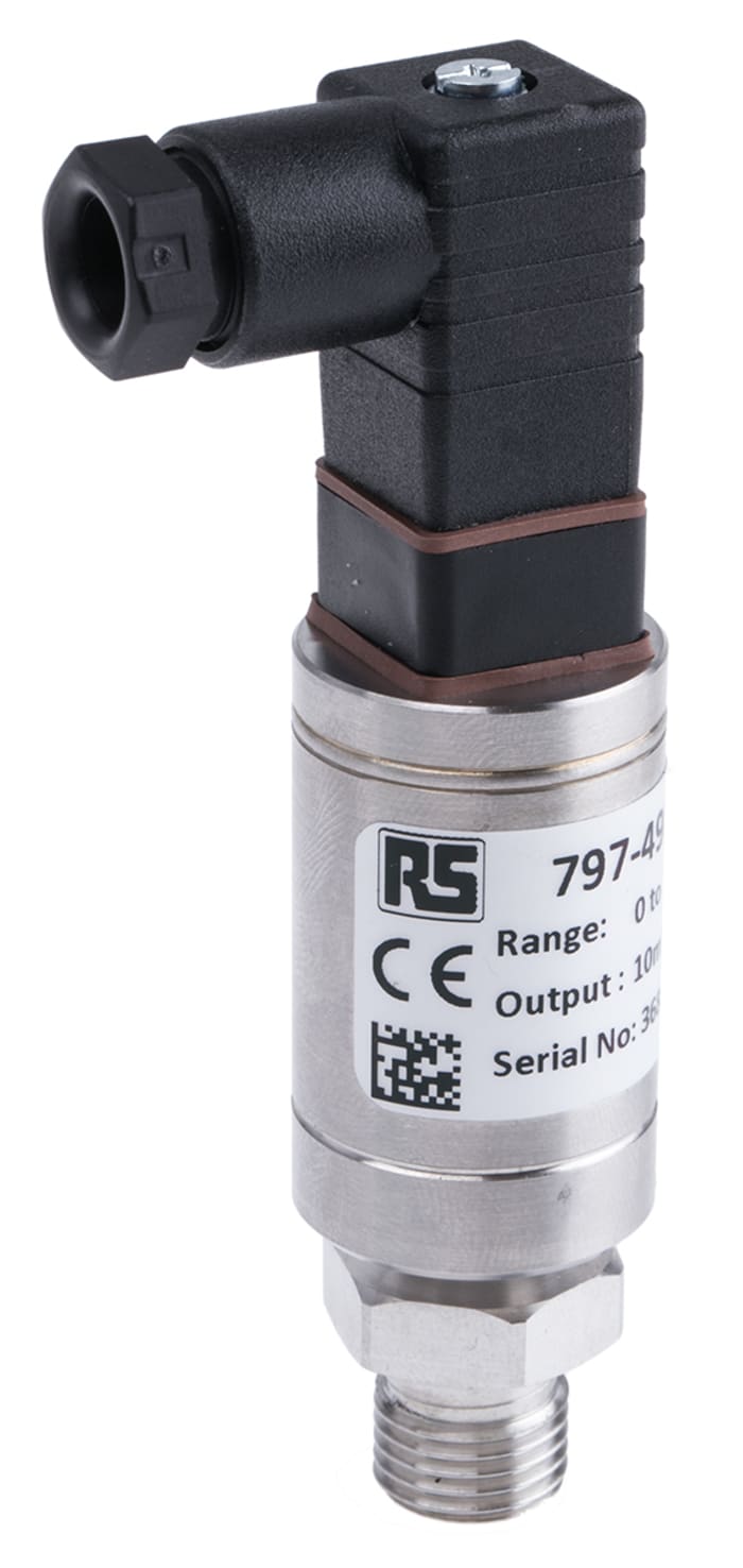 RS Pro Basınç Sensörü, Ölçüm Aleti, Various Media için, Maksimum Basınç: 1bar, BSP 1/4, 3 → 12 V dc