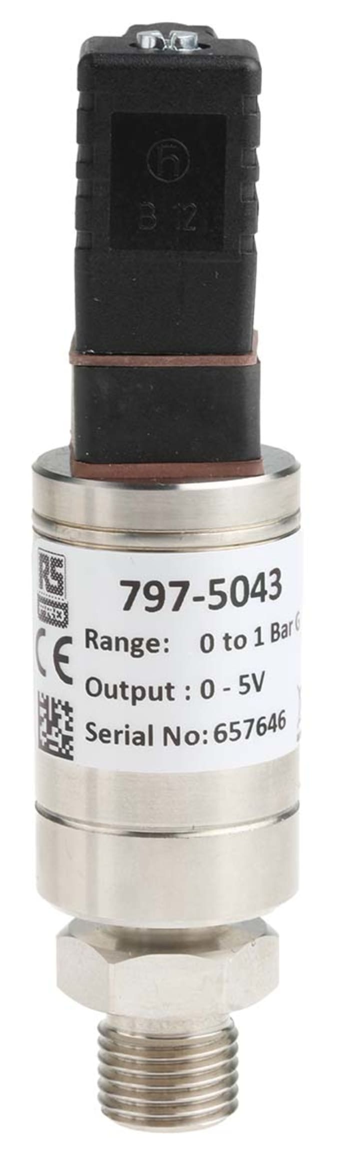 RS PRO Pressure Sensor, 0bar Min, 1bar Max, Voltage Output, Relative Reading