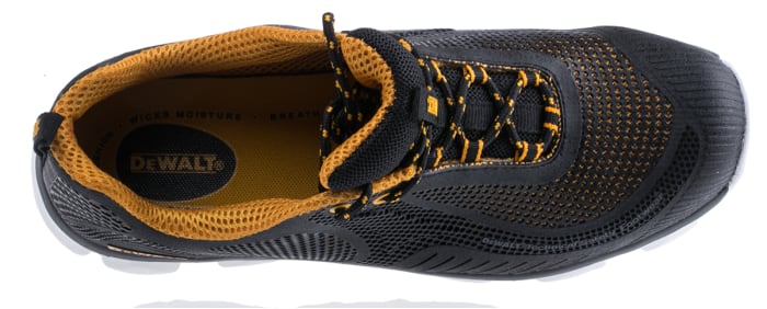 DeWALT Krypton Men s Black White Yellow Stainless Steel Toe Capped Safety Trainers UK 9 EU 43