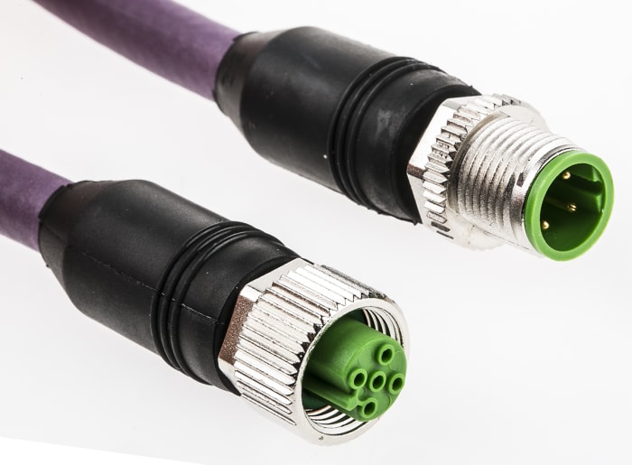 Murrelektronik Limited Straight Female 4 way M12 to Straight Male 4 way M12 Sensor Actuator Cable, 5m