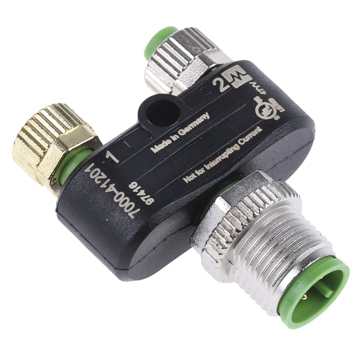 Adaptador conector circular Murrelektronik Limited Enchufe, Conector hembra M12 serie 7000 de 4 vías, Cable, IP65, IP40