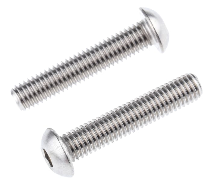 thumbnail image 2 of 50x M3 X 40mm Alloy Steel Hex Socket Button Head Screws ISO7380 – Includes Nuts 2 of 3