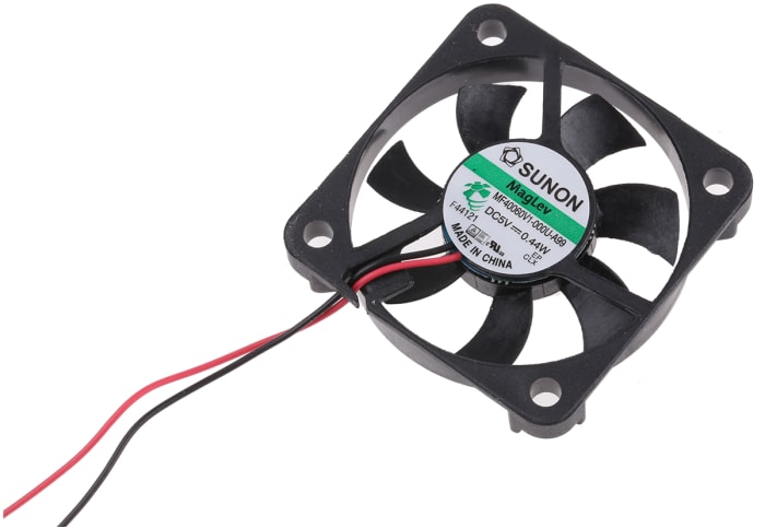 Sunon MF Series Axial Fan, 5 V dc, DC Operation, 10m³/h, 440mW, 87mA Max, 40 x 40 x 6mm