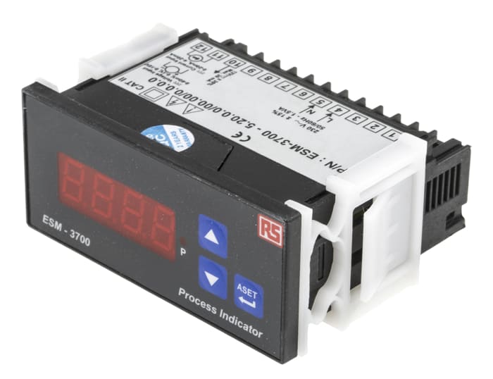 RS PRO DIN Rail Process Indicator, 77 x 35mm, 230 V ac Supply Voltage ON/OFF