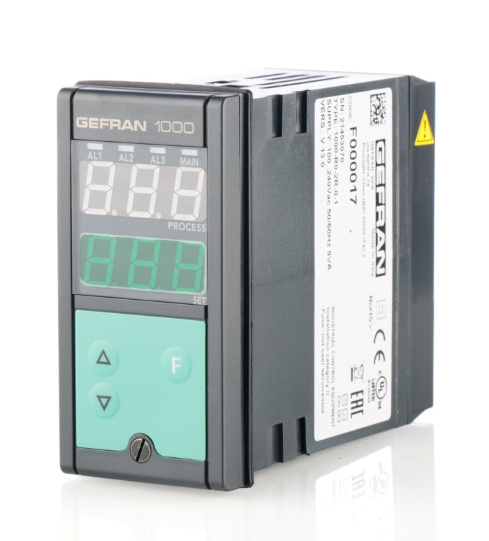 Gefran 1000 PID Temperature Controller, 48 x 96 (1/8 DIN)mm, 1 Output Logic, Relay, 100 → 240 V ac/dc Supply