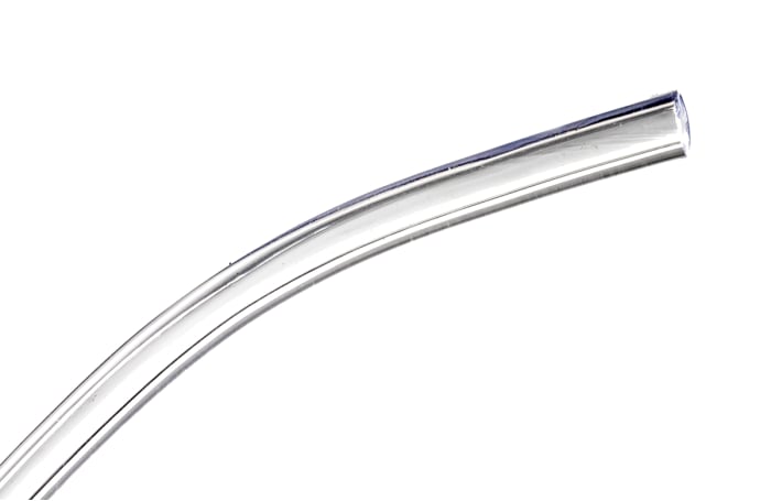 RS PRO Flexible Tube, PVC, 3mm ID, 6mm OD, Transparent, 30m