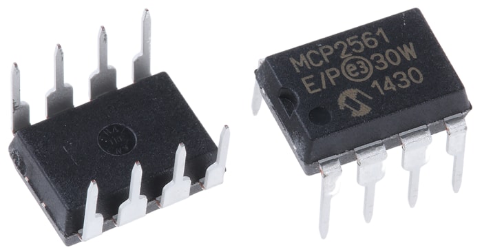 Microchip MCP2561-E/P, CAN Transceiver 1Mbps IEC 61000-4-2, 8-Pin PDIP
