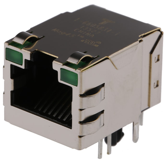 Bel-Stewart MagJack Series Female RJ45 Connector, Through Hole, STP Shield Right Angle 1 -Way