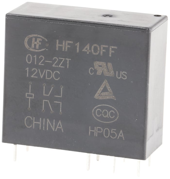 RS PRO, RS PRO PCB Mount Power Relay, 12V dc Coil, 10A Switching Current,  DPDT, 800-4489