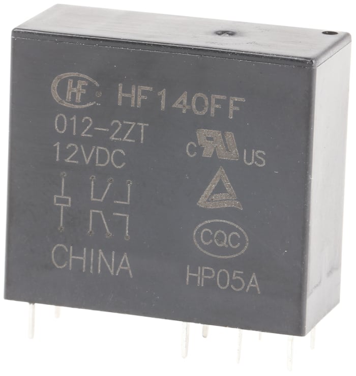 RS PRO PCB Mount Power Relay, 12V dc Coil, 10A Switching Current, DPDT