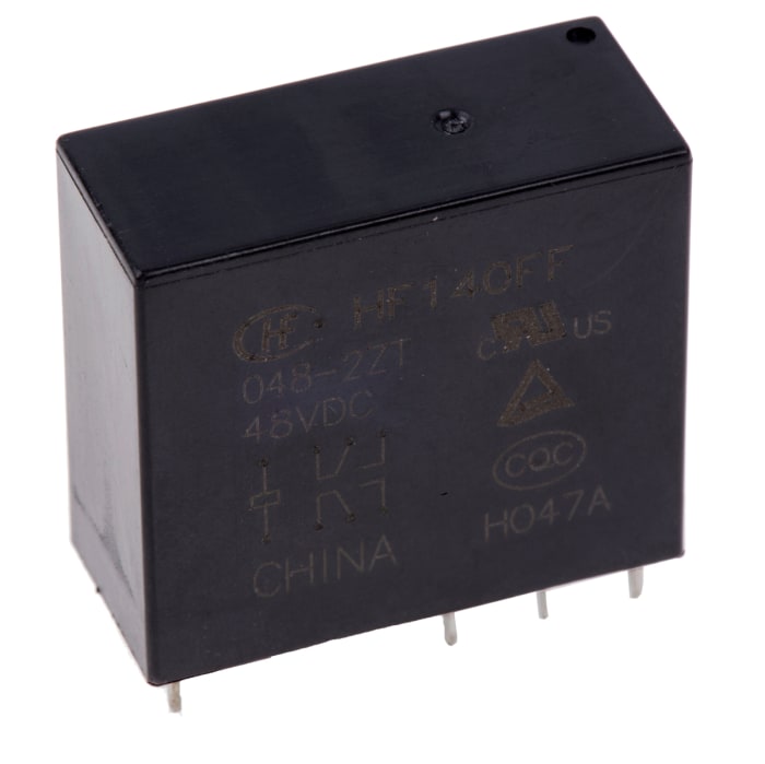 RS PRO PCB Mount Power Relay, 48V dc Coil, 10A Switching Current, DPDT