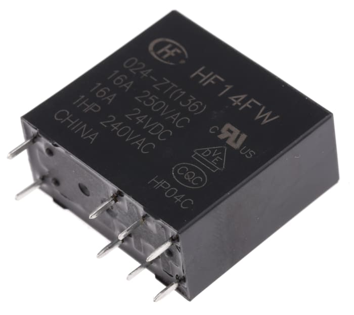 RS PRO PCB Mount Power Relay, 24V dc Coil, 20A Switching Current, SPDT