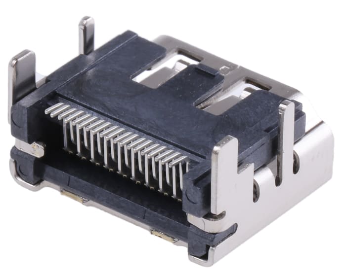 Molex Type A 19 Way Female Right Angle HDMI Connector 40 V dc